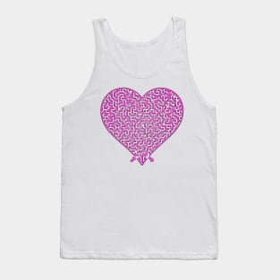 Pink Heart Shaped Maze Tank Top